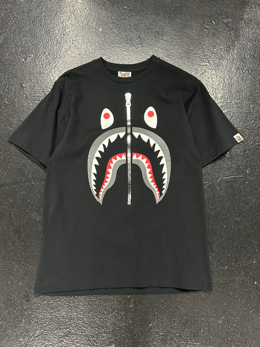 BAPE BLACK SHARK TOOTH ZIP TEE (BRAND NEW)
