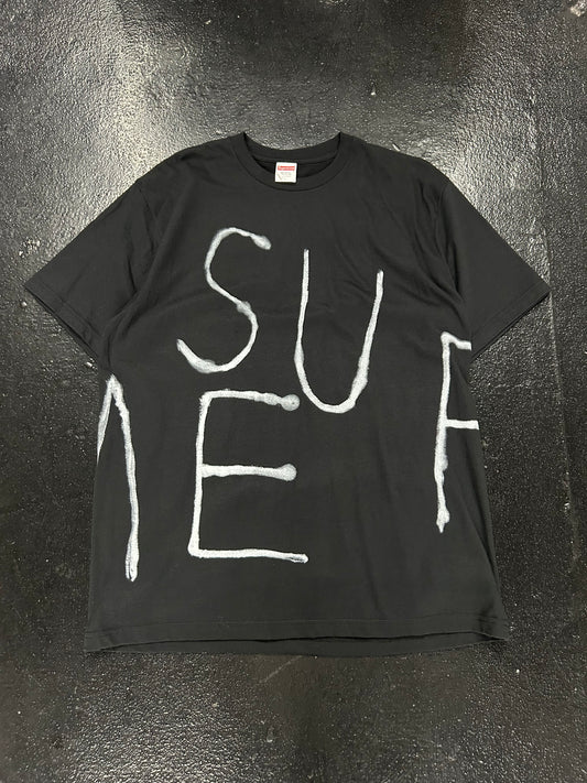 SUPREME PAINTED BLACK TEE (PRE OWNED)