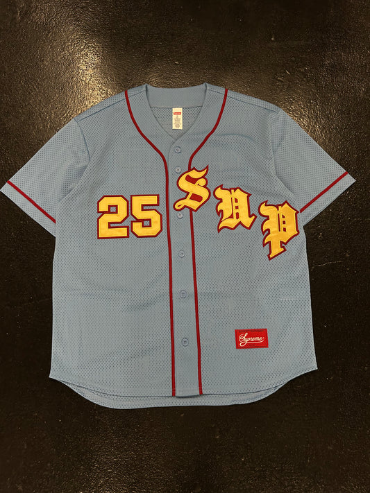 SUPREME BLUE BASEBALL JERSEY (BRAND NEW)