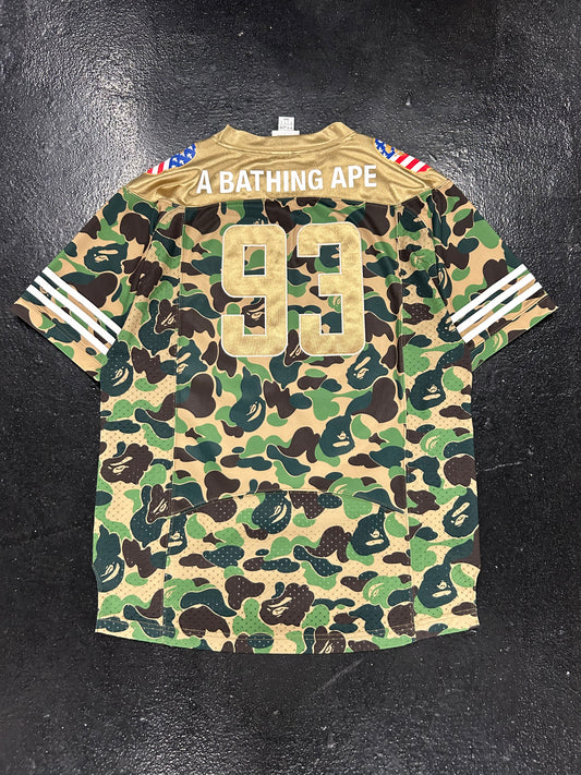 BAPE CAMO FOOTBALL JERSEY (PRE OWNED)