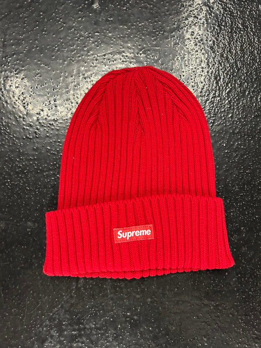 SUPREME RED OVERDYED BOX LOGO BEANIE (BRAND NEW)