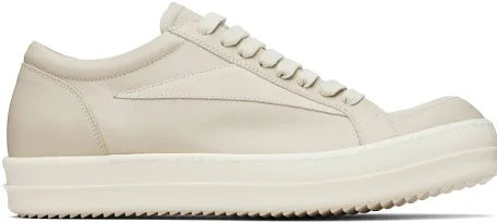 RICK OWENS BEIGE TEMPLE VINTAGE SNEAKER                       (PRE-OWNED NO BOX)