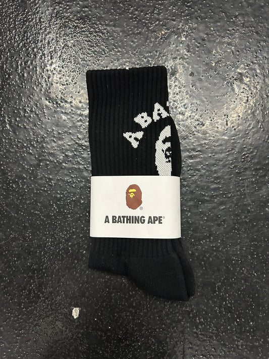 BAPE BLACK LOGO SOCKS