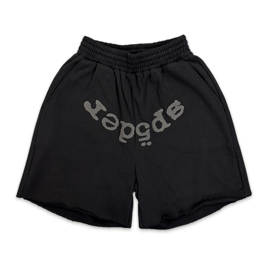 SP5DER OG LOGO V2 SWEATSHORTS BLACK (BRAND NEW)