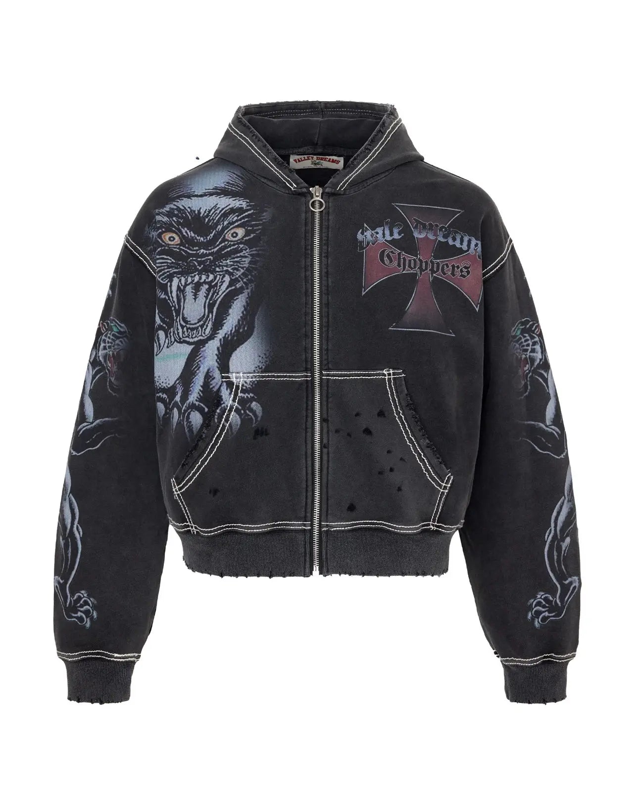 VALE FOREVER CHOPPERS HARDY BOYZ BLACK ZIPUP (BRAND NEW)