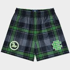 ERIC EMANUEL X SICKO GREEN PLAID SHORTS