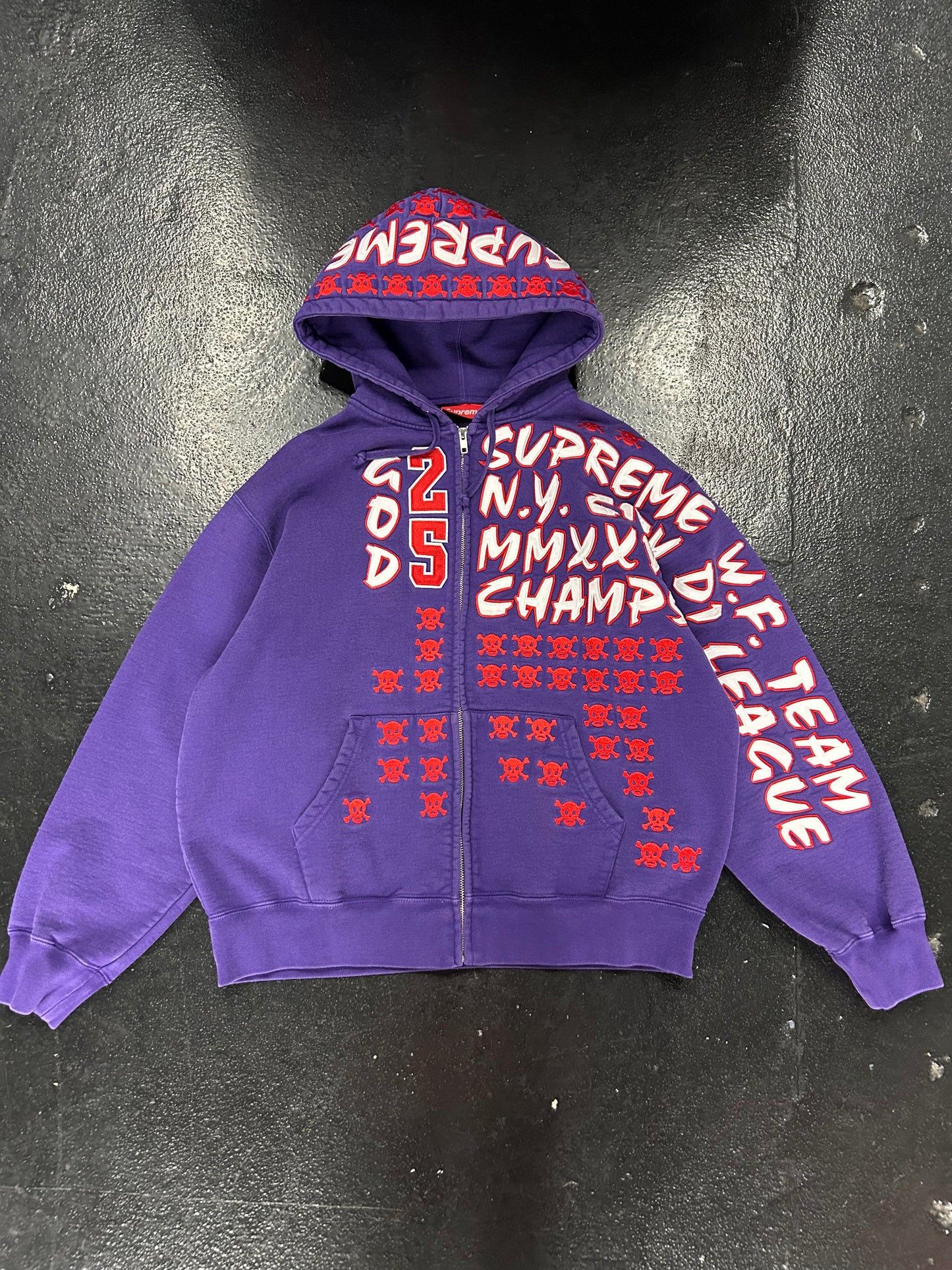 SUPREME LEAGUE CHAMPS PURPLE ZIP UP (PRE-OWNED)