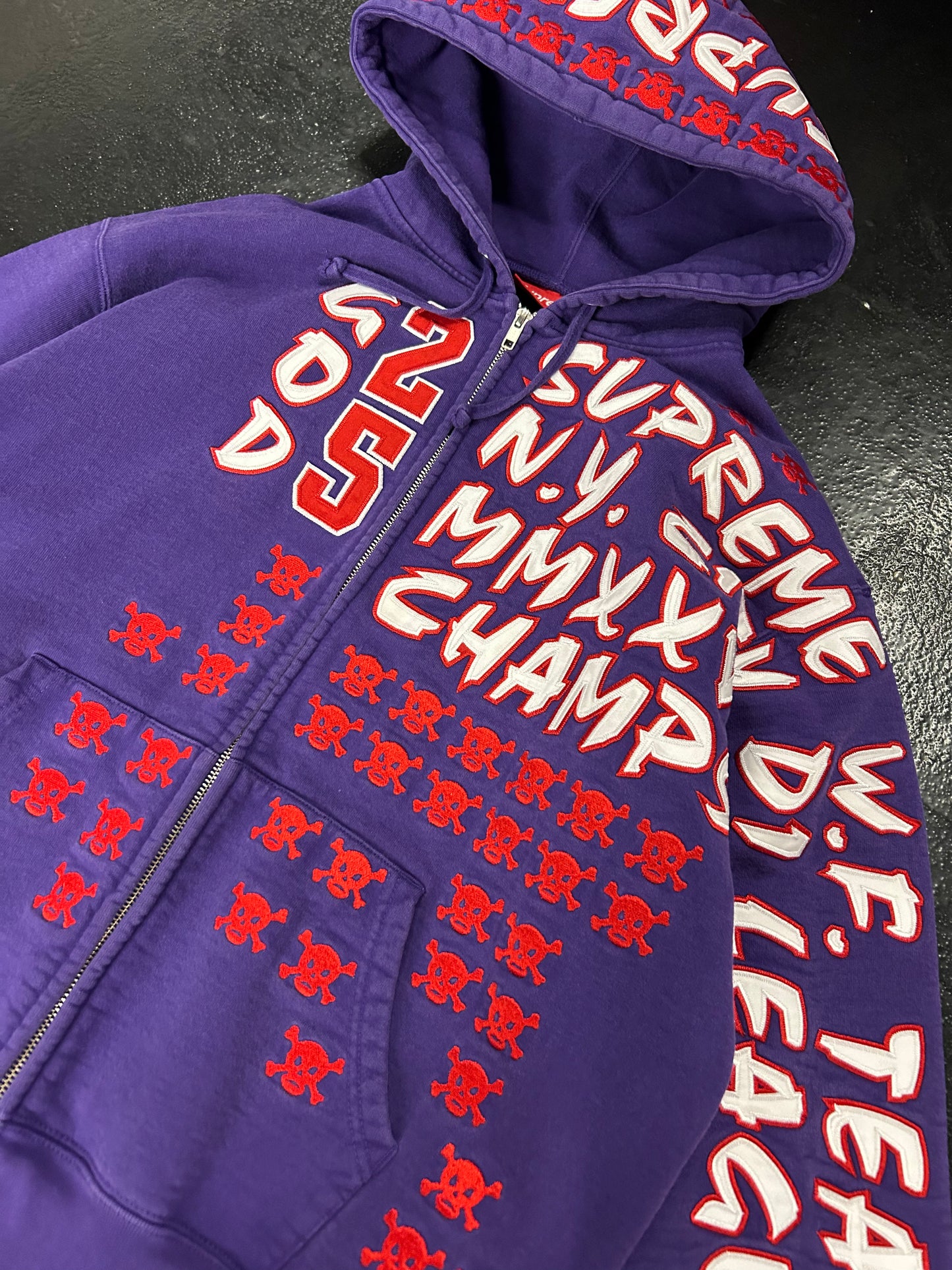 SUPREME LEAGUE CHAMPS PURPLE ZIP UP (PRE-OWNED)