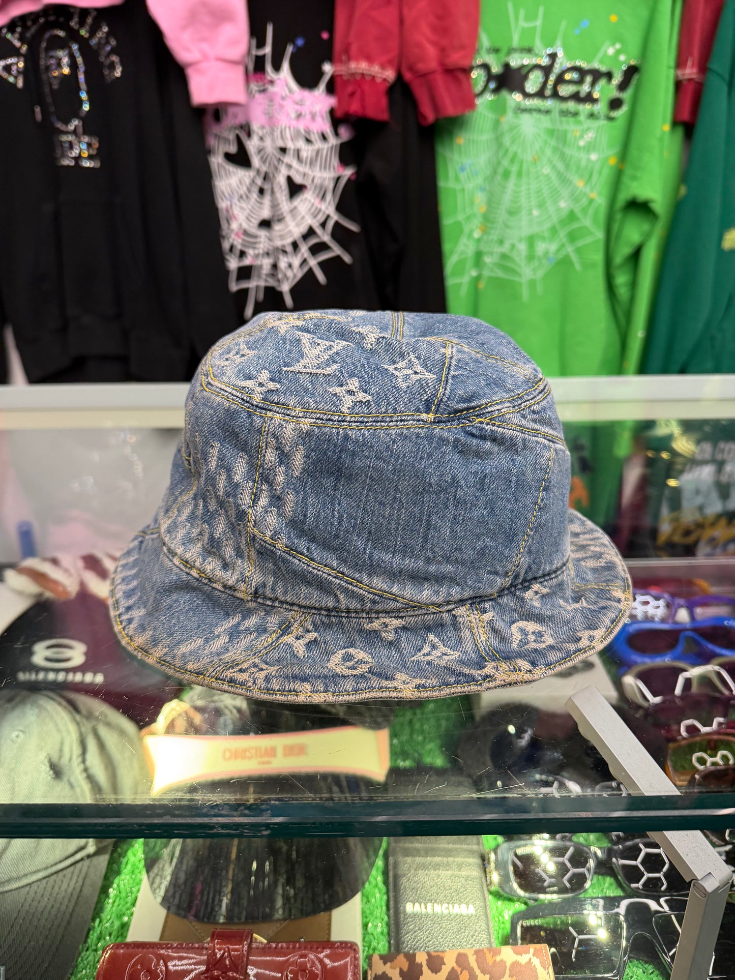 LOUIS VUITTON NIGO PANELED MONOGRAM BUCKET HAT (PRE-OWNED)