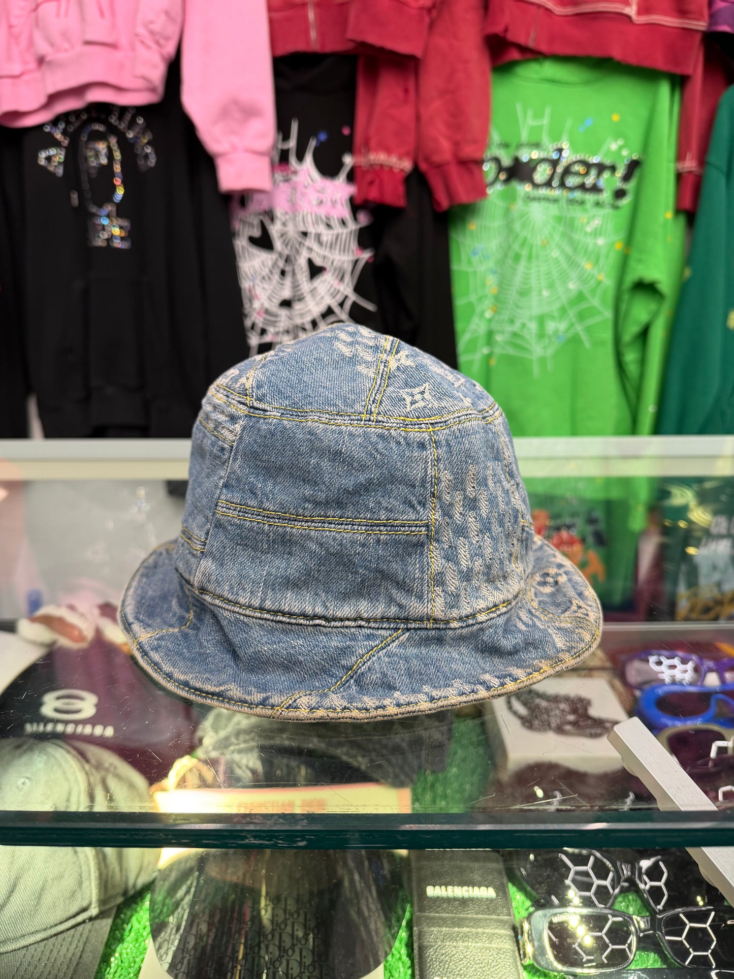 LOUIS VUITTON NIGO PANELED MONOGRAM BUCKET HAT (PRE-OWNED)
