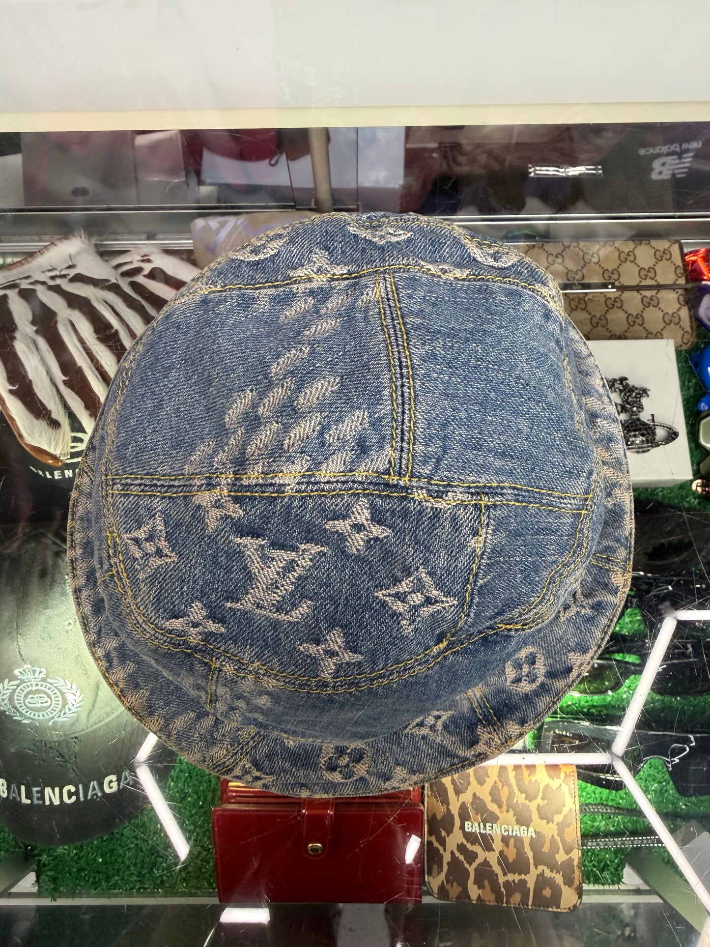 LOUIS VUITTON NIGO PANELED MONOGRAM BUCKET HAT (PRE-OWNED)