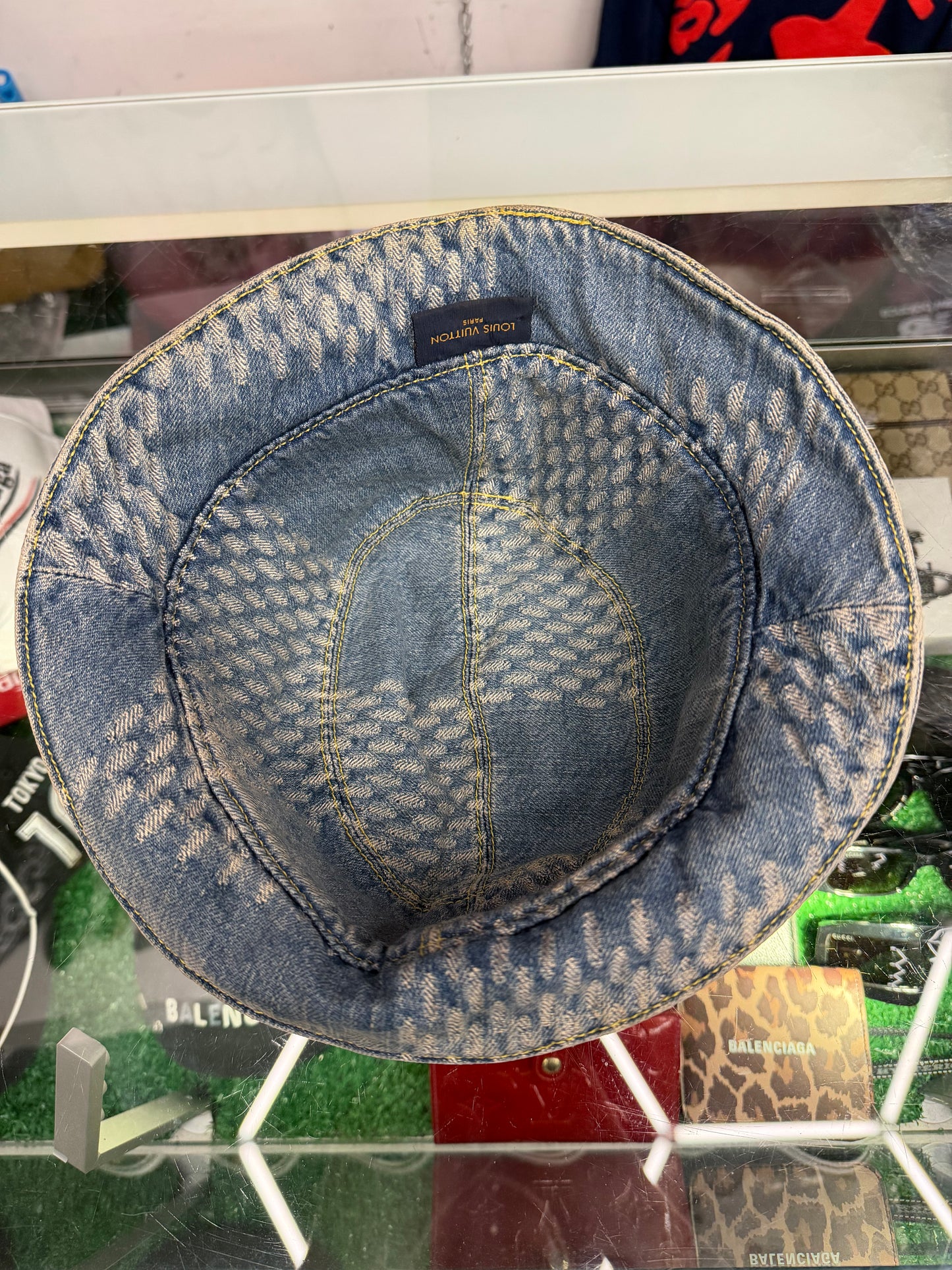LOUIS VUITTON NIGO PANELED MONOGRAM BUCKET HAT (PRE-OWNED)