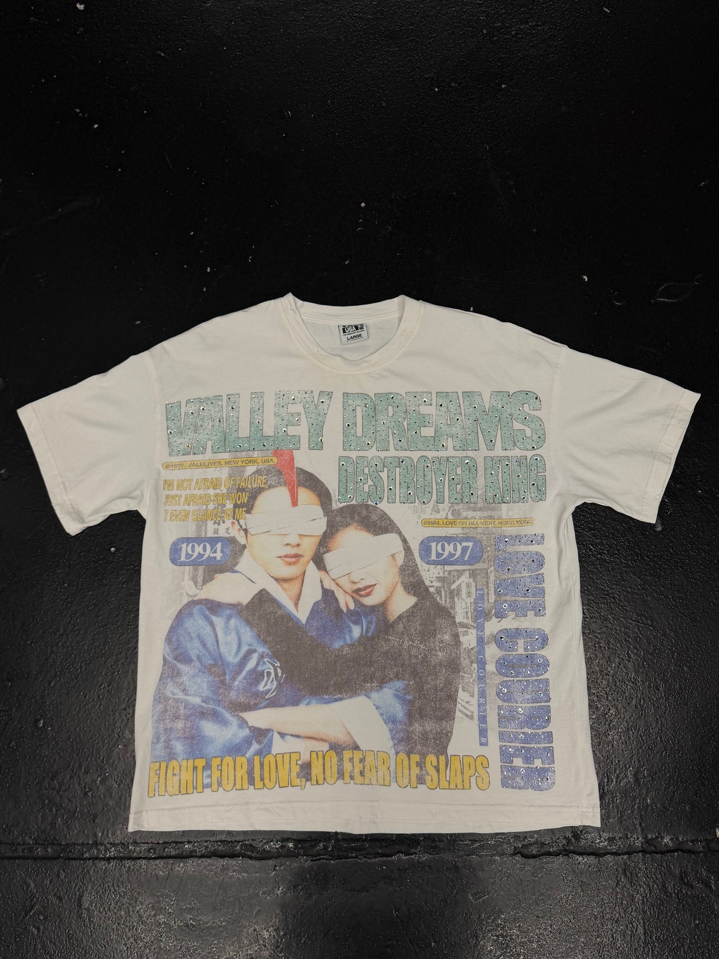 VALE FOREVER ROBOT BLING T-SHIRT (PRE-OWNED)