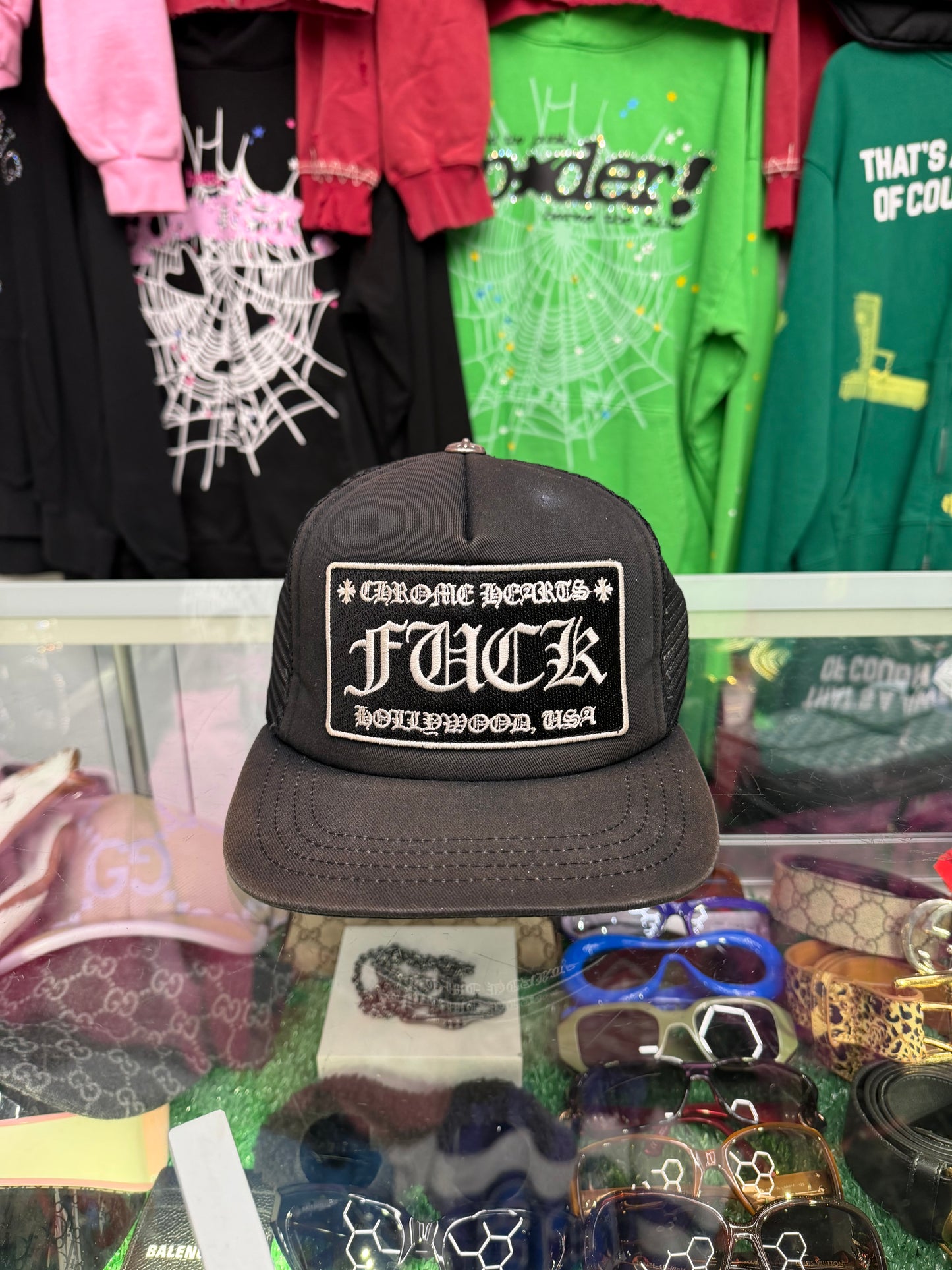 CHROME HEARTS F**K HOLLYWOOD USA TUCKER HAT (PRE-OWNED)