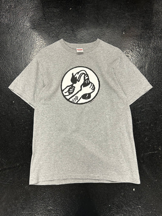 SUPREME HEATHER GREY MOLTOV TEE (BRAND NEW)