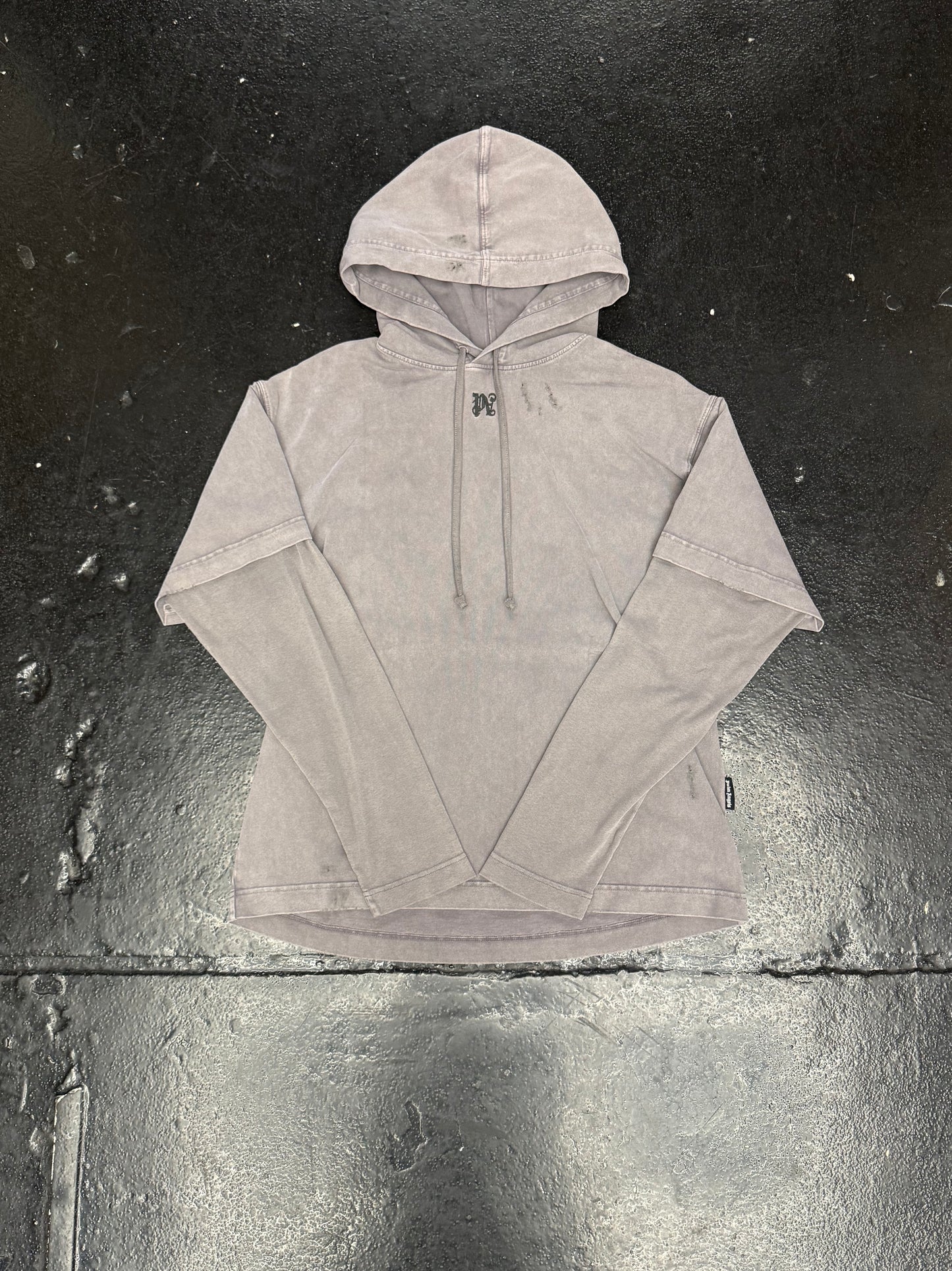 PALM ANGELS MONOGRAM DISTRESSED HOODIE (BRAND NEW)