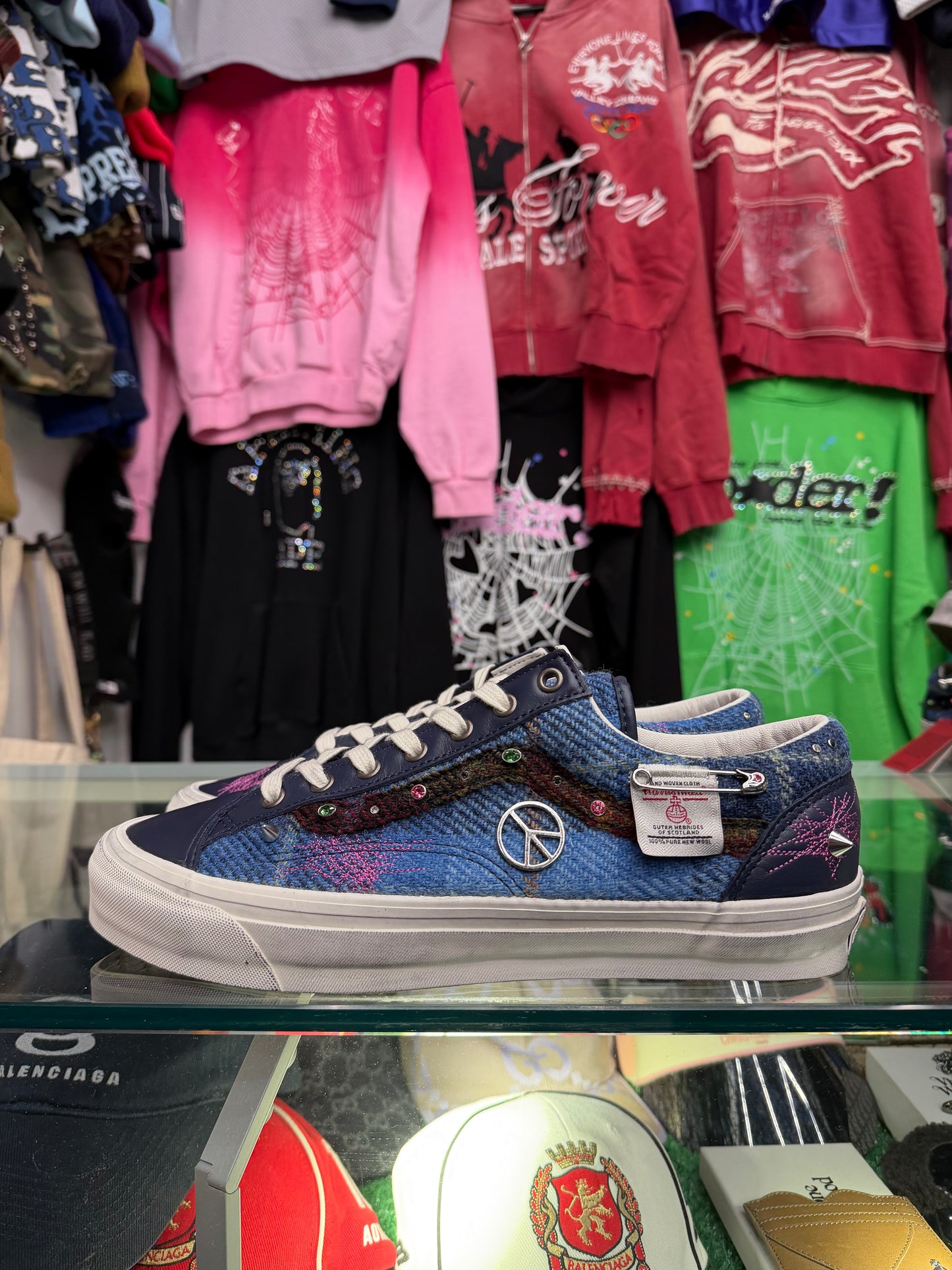 VANS PREMIUM LX OLD SKOOL HARRIS TWEED NAVY BLUE (BRAND NEW)