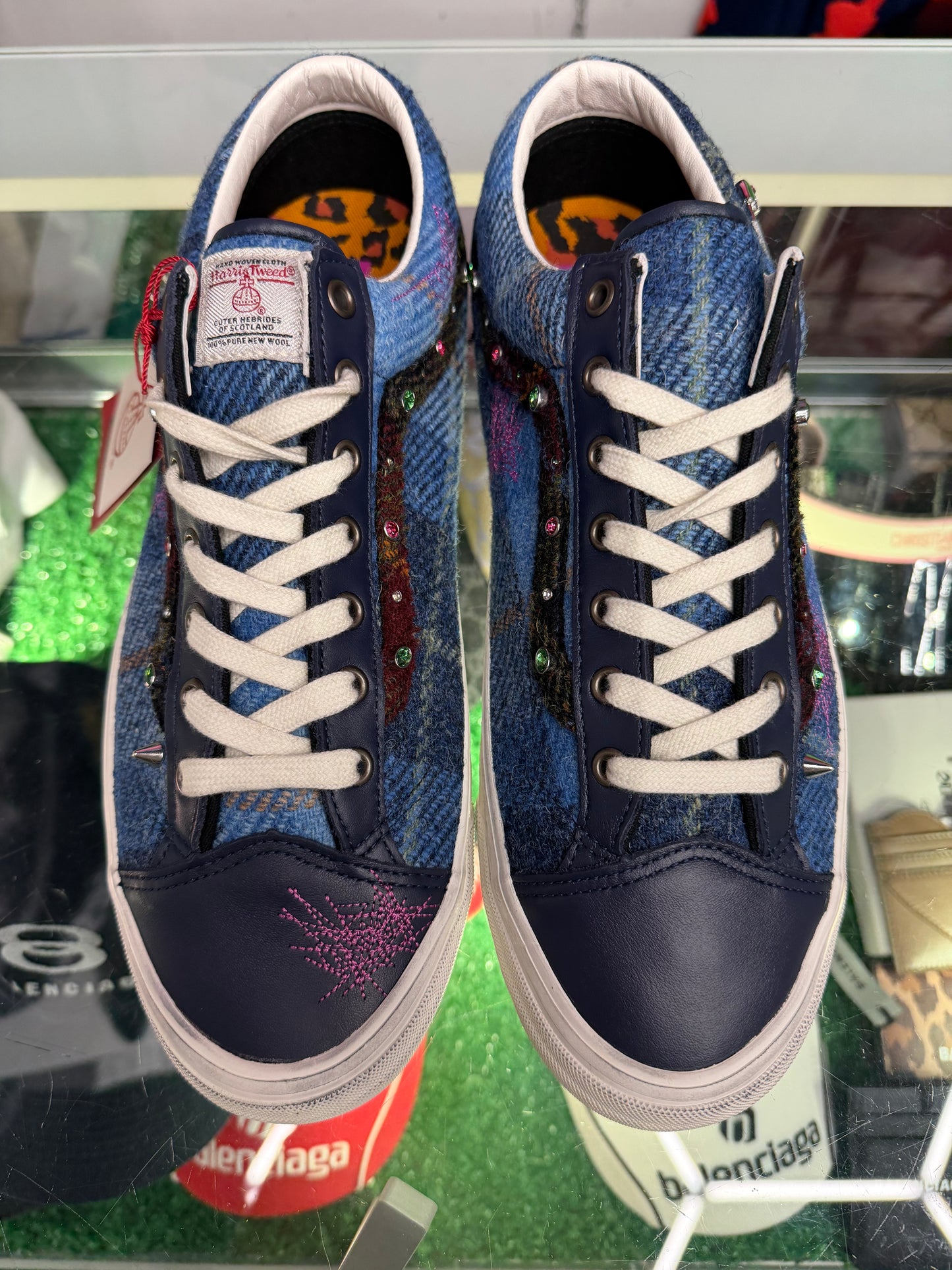 VANS PREMIUM LX OLD SKOOL HARRIS TWEED NAVY BLUE (BRAND NEW)