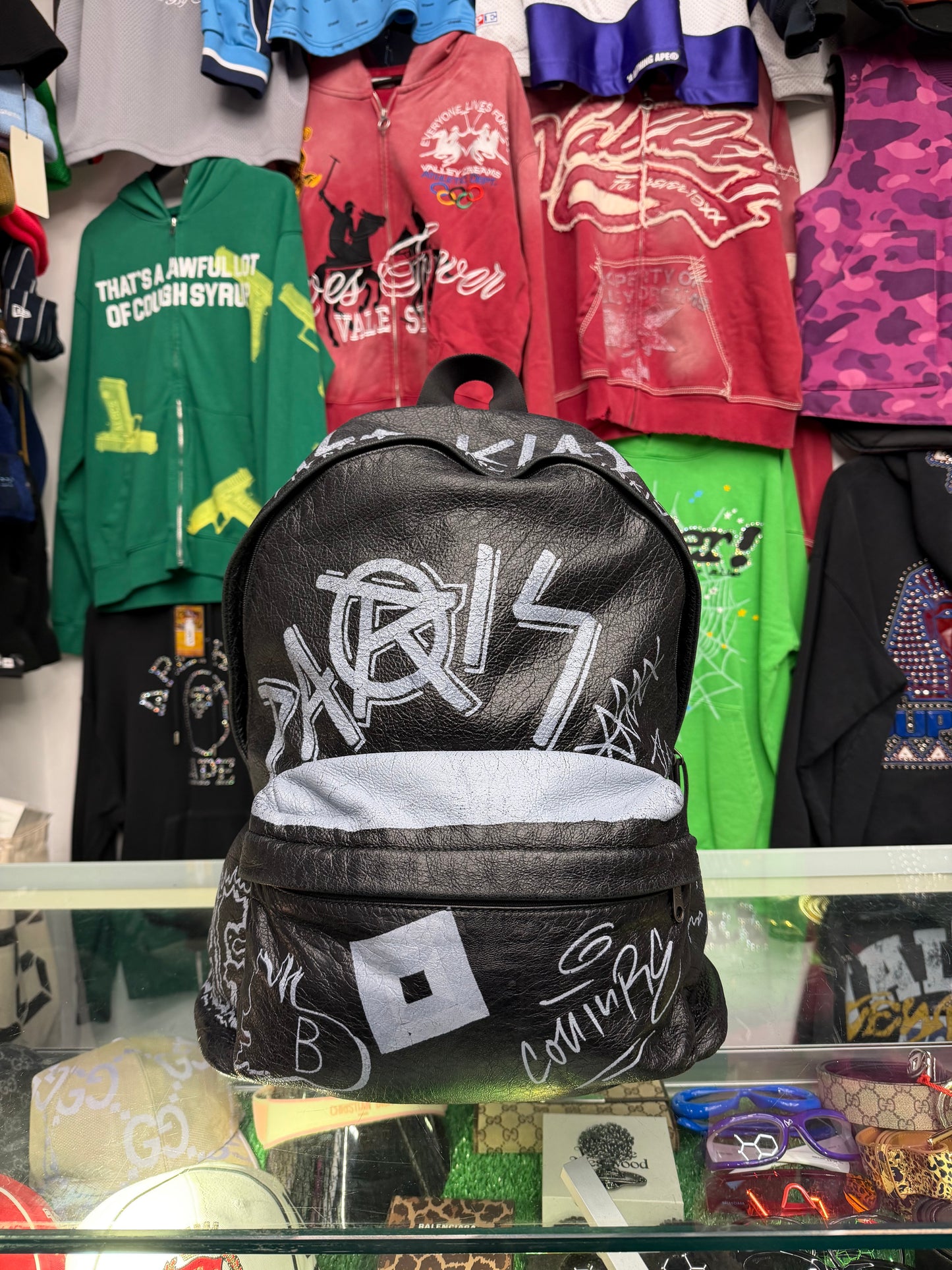 BALENCIAGA GRAFFITI EXPLORER BACKPACK (PRE-OWNED)