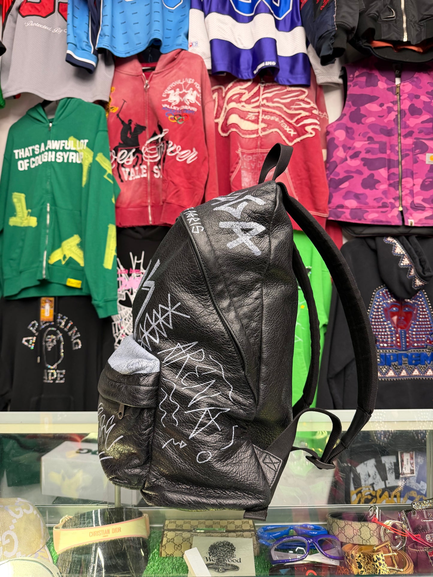 BALENCIAGA GRAFFITI EXPLORER BACKPACK (PRE-OWNED)