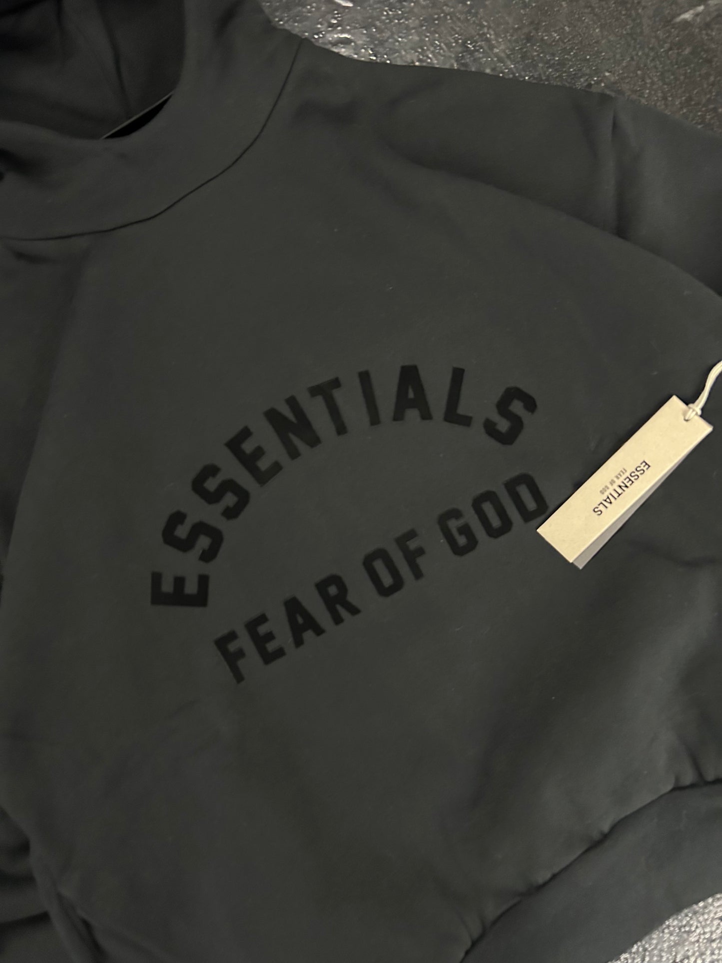 ESSENTIALS JETT BLACK HOODIE (BRAND NEW)