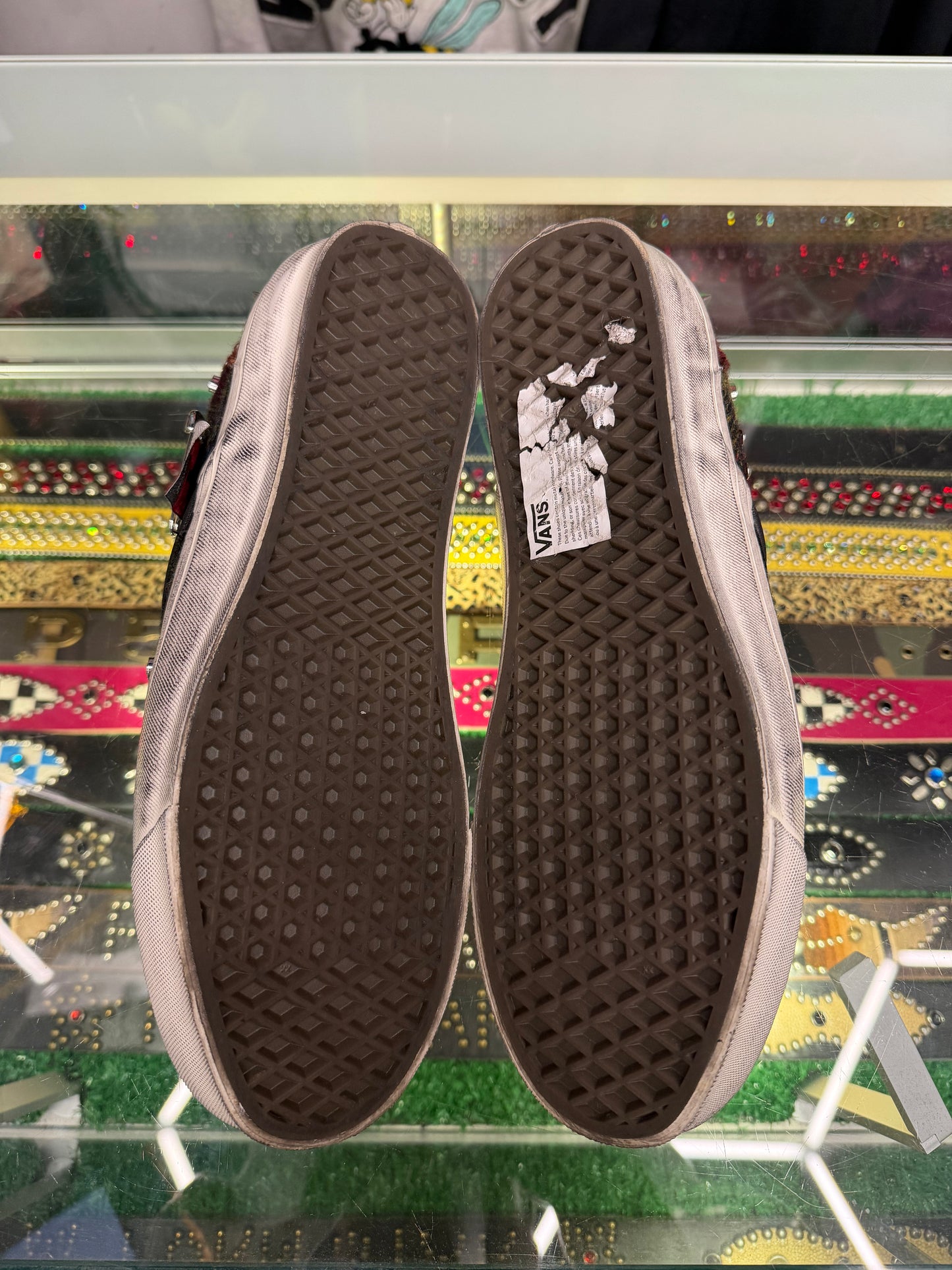 VANS PREMIUM HARRIS TWEED SLIP ONS (PRE-OWNED W/ BOX)