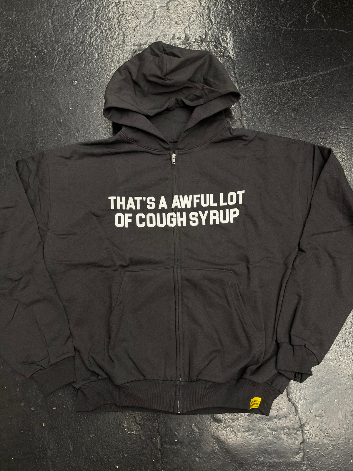 THATS A AWFUL LOT OF COUGH SYRUP ALOCS CLASSIC ZIP UP “BLACK” (BRAND NEW)