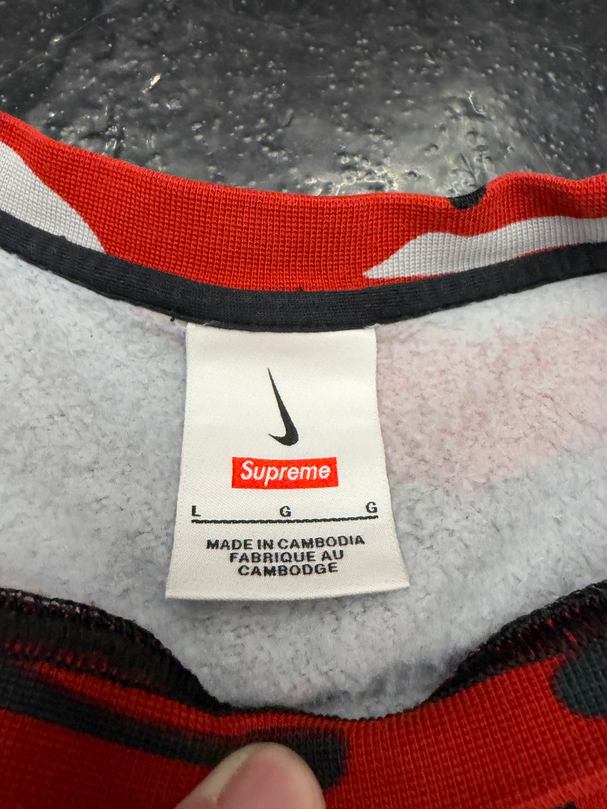 SUPREME X NIKE ARC CREWNECK RED CAMO (PRE-OWNED)