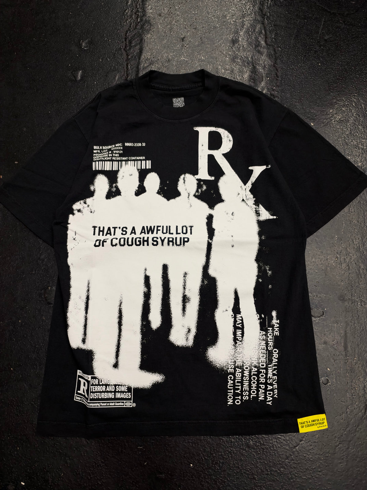 THATS A AWFUL LOT OF COUGH SYRUP ALOCS BIG PHARMA TEE “BLACK” (BRAND NEW)