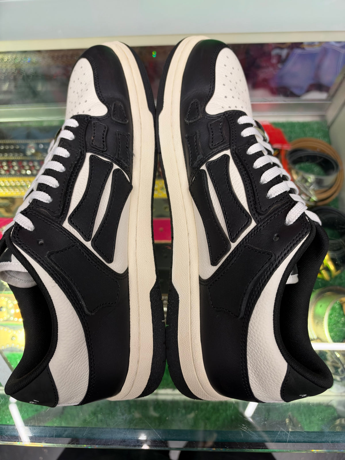 AMIRI SKEL LOW TOP LEATHER SNEAKERS (PRE-OWNED)